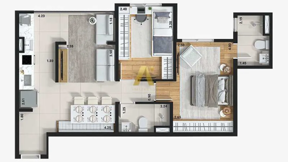 Apartamento, 2 quartos, 57 m² - Foto 8