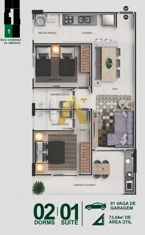 Apartamento, 2 quartos, 73 m² - Foto 5