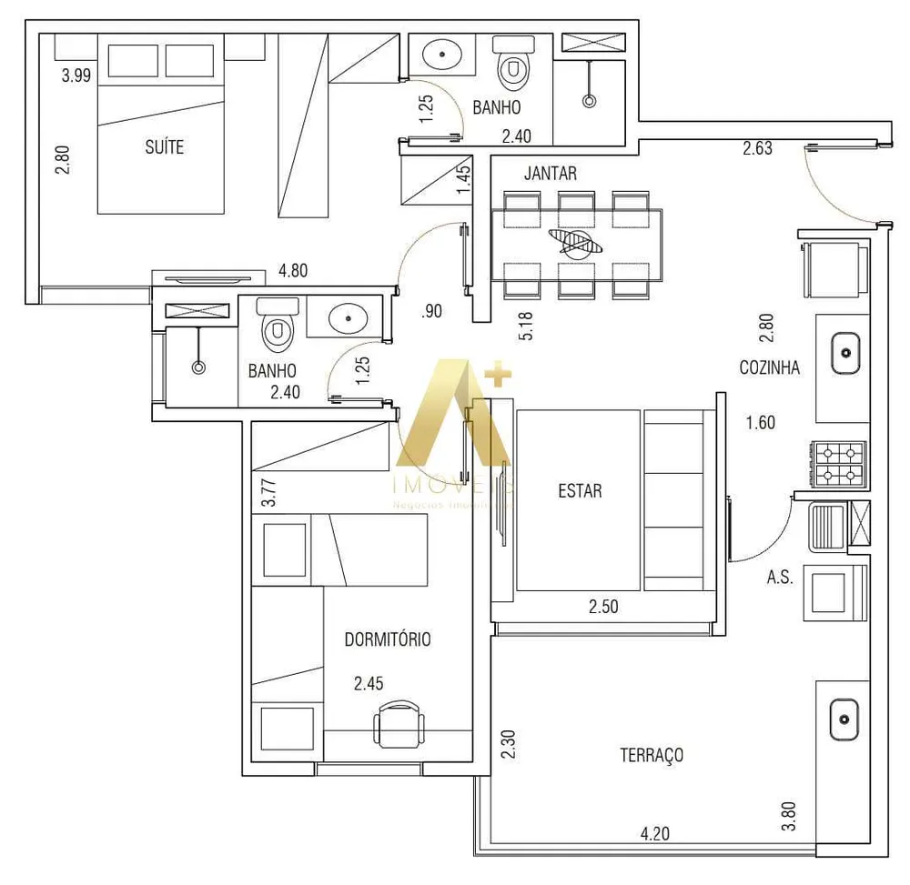 Apartamento, 2 quartos, 71 m² - Foto 8