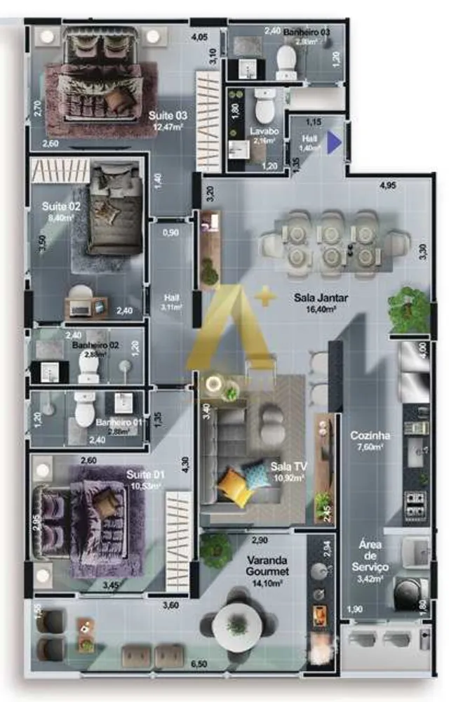 Apartamento, 3 quartos, 119 m² - Foto 6