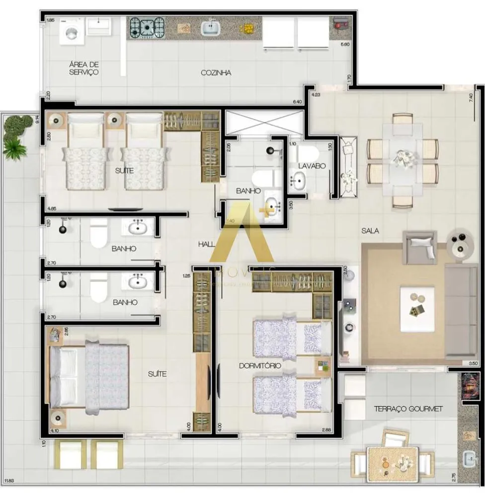 Apartamento, 3 quartos, 133 m² - Foto 6