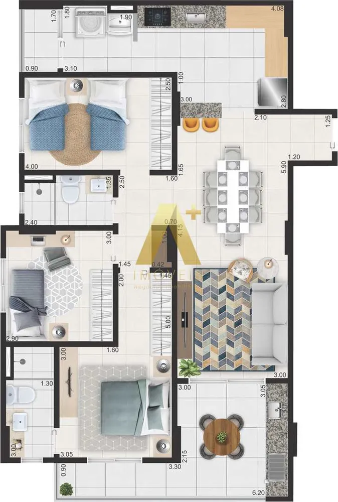 Apartamento, 3 quartos, 104 m² - Foto 7