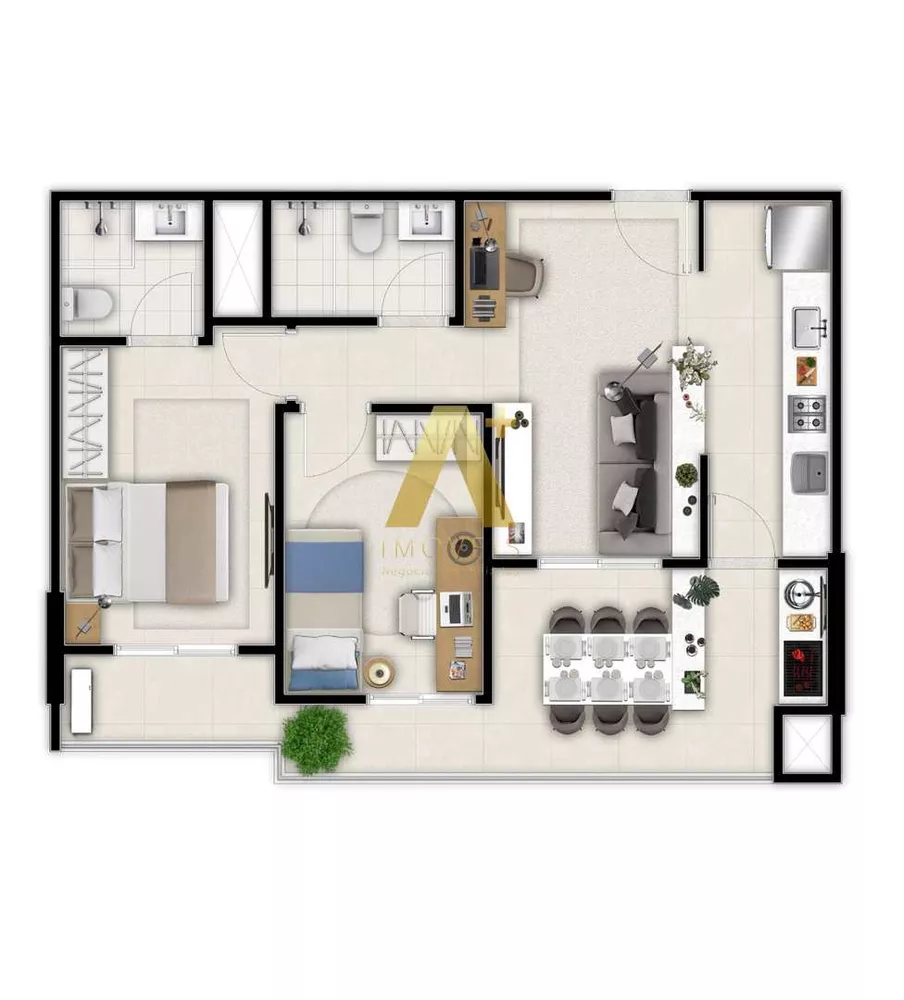 Apartamento à venda com 2 quartos, 72m² - Foto 34