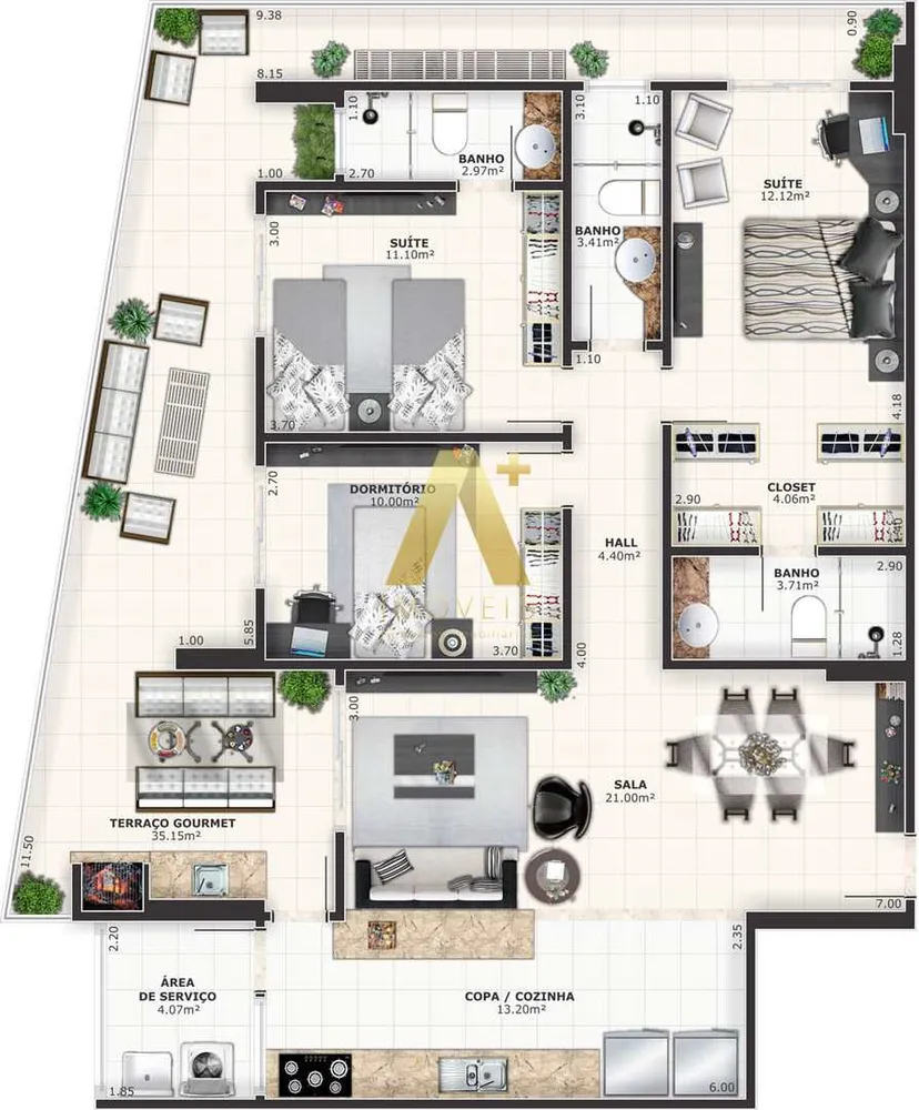 Apartamento, 3 quartos, 139 m² - Foto 5