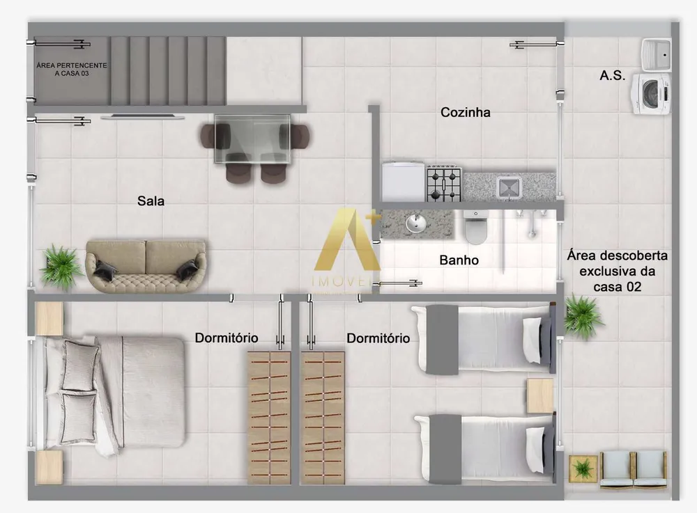Casa de Condomínio, 2 quartos - Foto 6