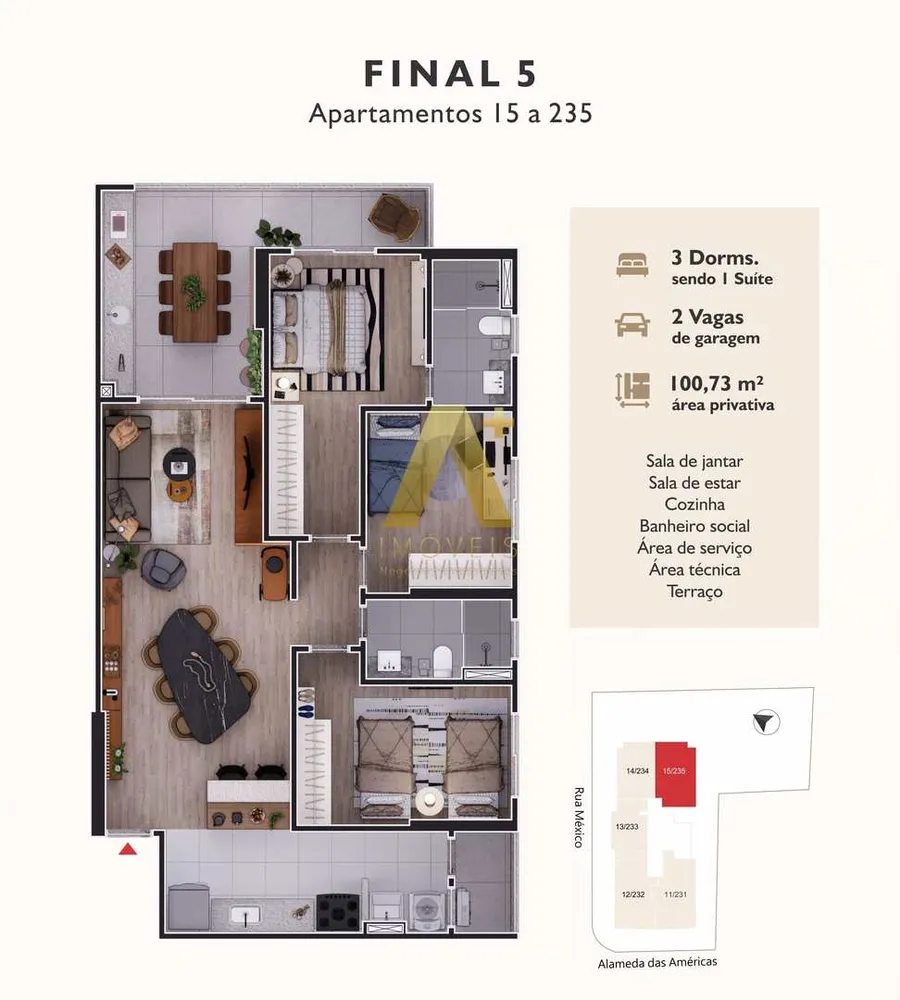 Apartamento, 3 quartos, 100 m² - Foto 7