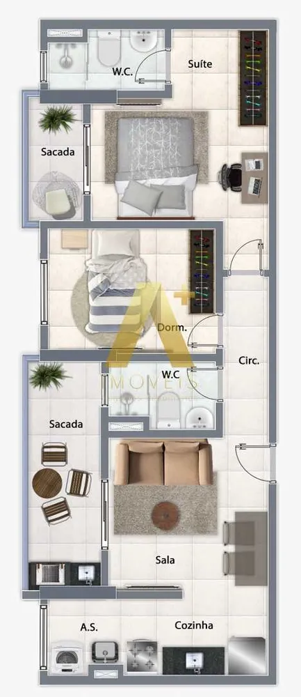 Apartamento, 2 quartos, 61 m² - Foto 8