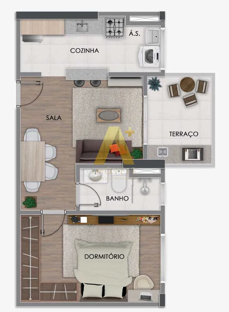 Apartamento, 1 quarto, 38 m² - Foto 8