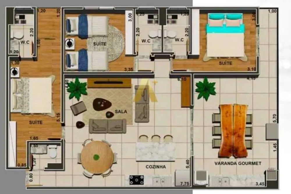 Cobertura, 3 quartos, 114 m² - Foto 8