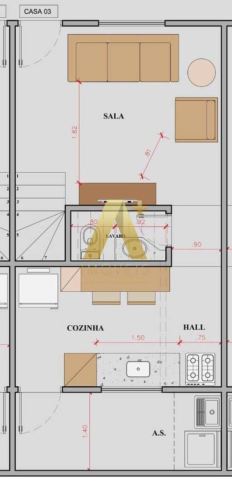 Sobrado, 2 quartos, 53 m² - Foto 3