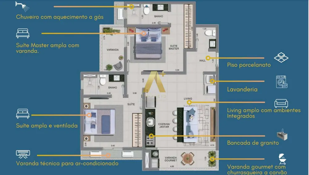 Apartamento, 2 quartos, 63 m² - Foto 8