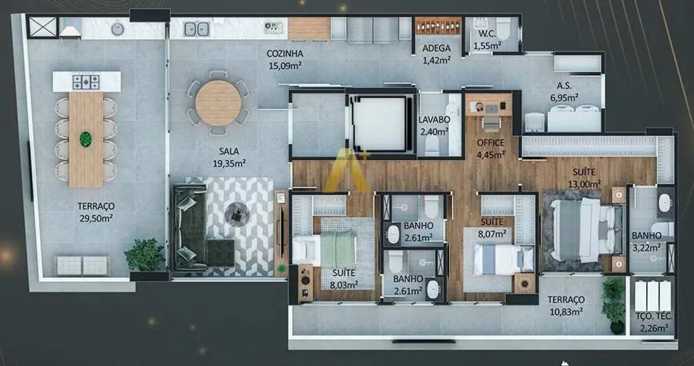 Apartamento, 3 quartos, 151 m² - Foto 12