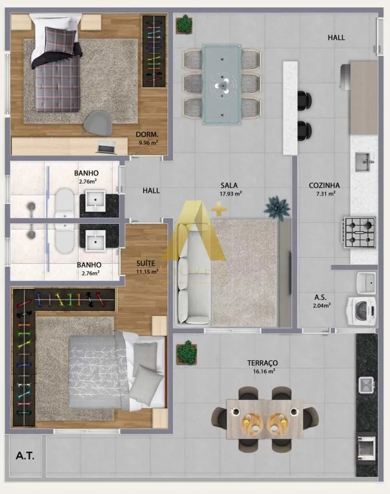 Apartamento, 2 quartos, 79 m² - Foto 6