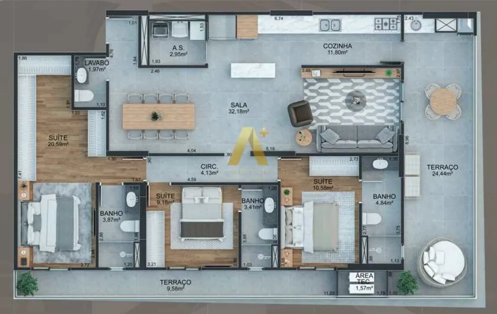 Apartamento, 3 quartos, 120 m² - Foto 7