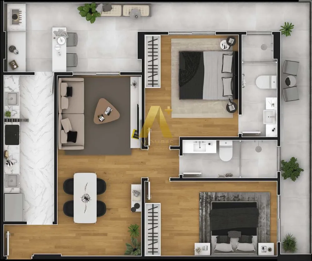 Apartamento, 2 quartos, 82 m² - Foto 1