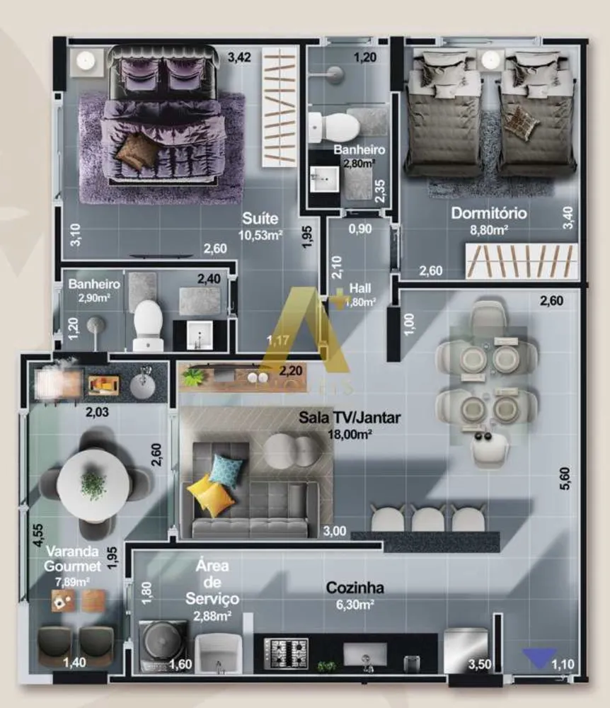 Apartamento, 2 quartos, 75 m² - Foto 6