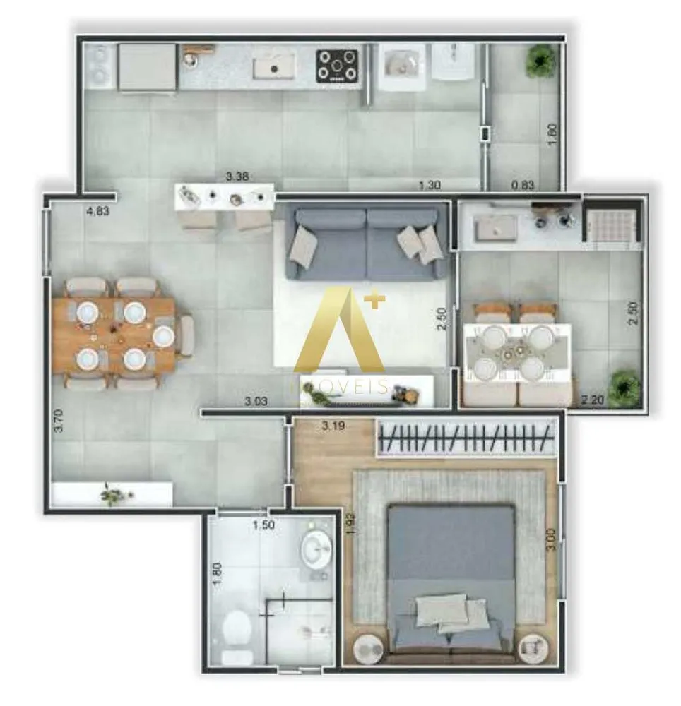 Apartamento, 1 quarto, 47 m² - Foto 6