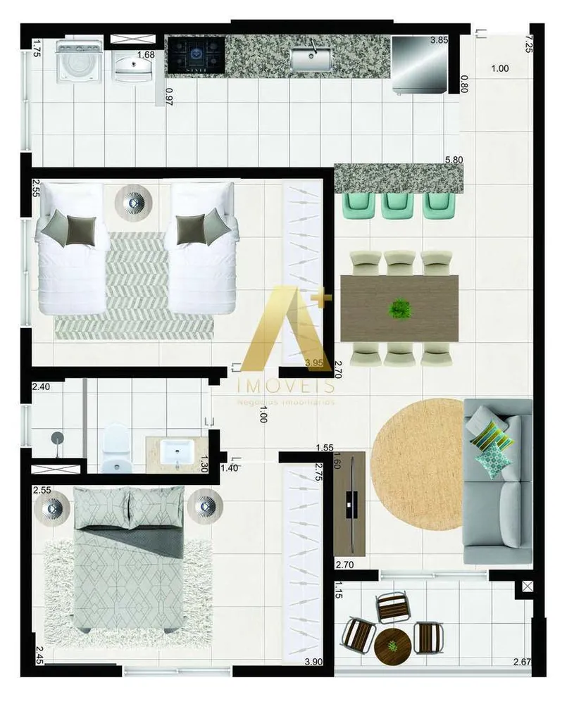 Apartamento, 2 quartos, 62 m² - Foto 4