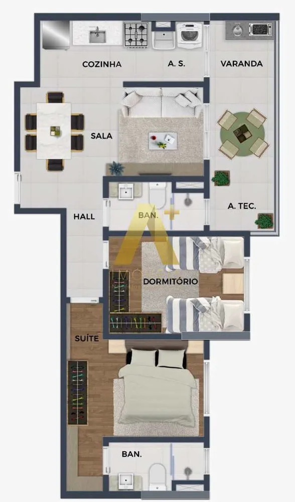 Apartamento, 2 quartos, 70 m² - Foto 7