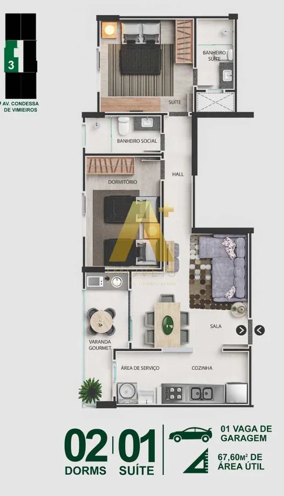 Apartamento, 2 quartos, 67 m² - Foto 5