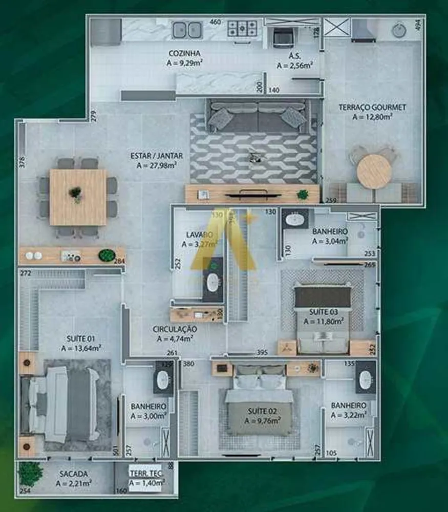 Apartamento, 3 quartos, 120 m² - Foto 12