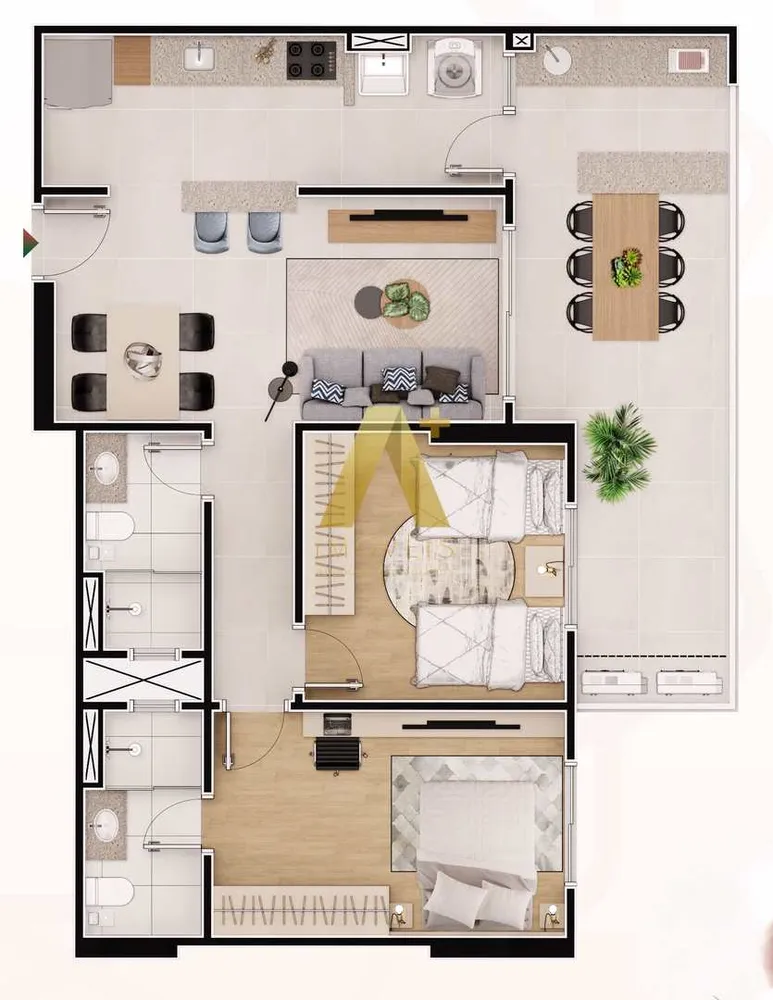 Apartamento, 2 quartos, 87 m² - Foto 4