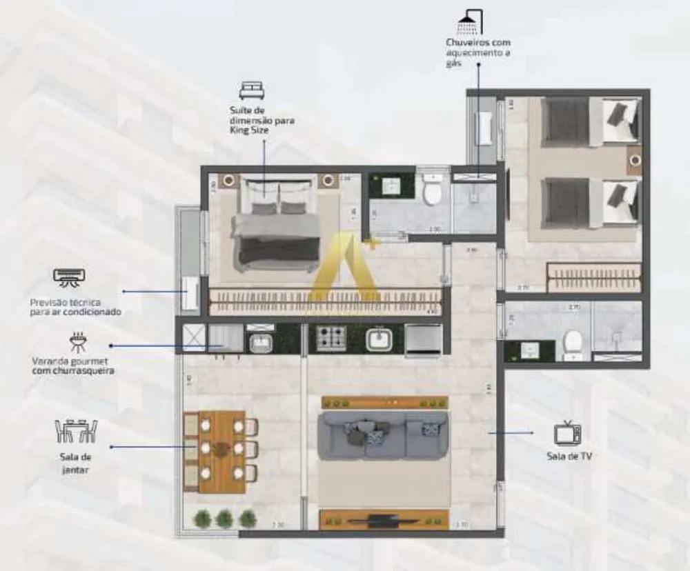 Apartamento, 2 quartos, 60 m² - Foto 8
