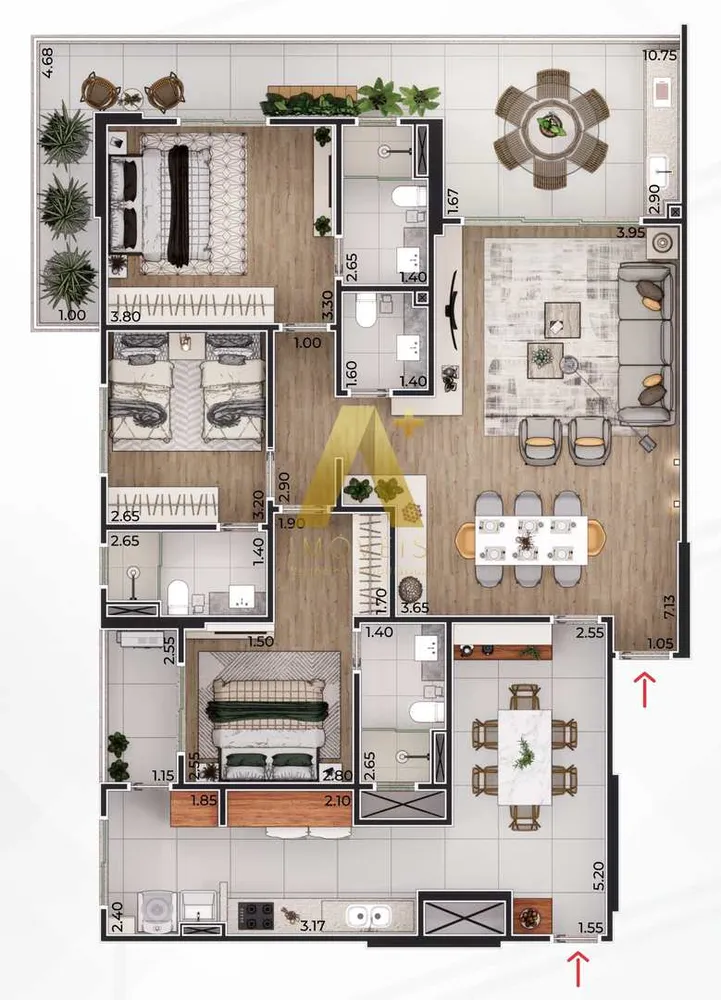 Apartamento, 3 quartos, 148 m² - Foto 6