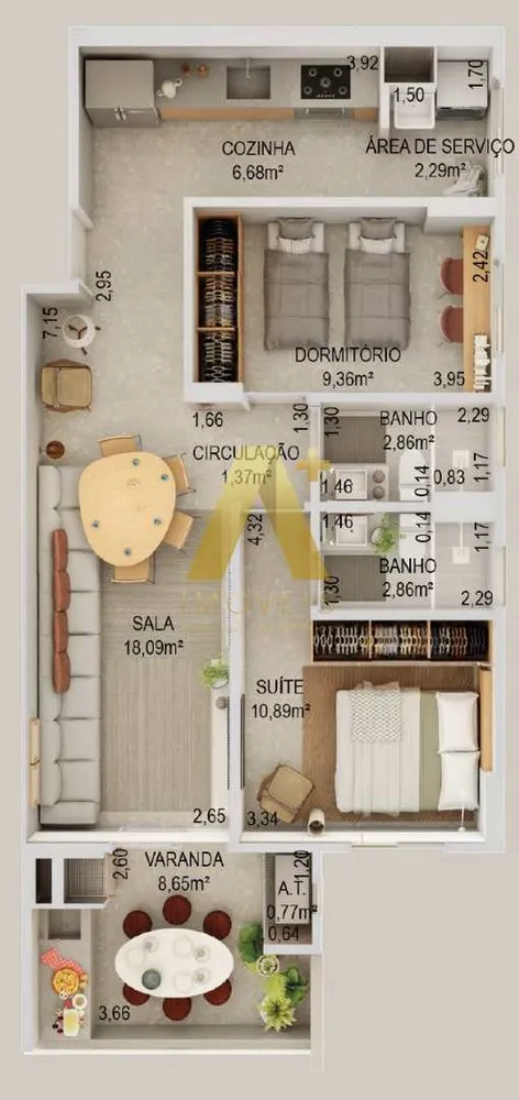 Apartamento, 2 quartos, 73 m² - Foto 7