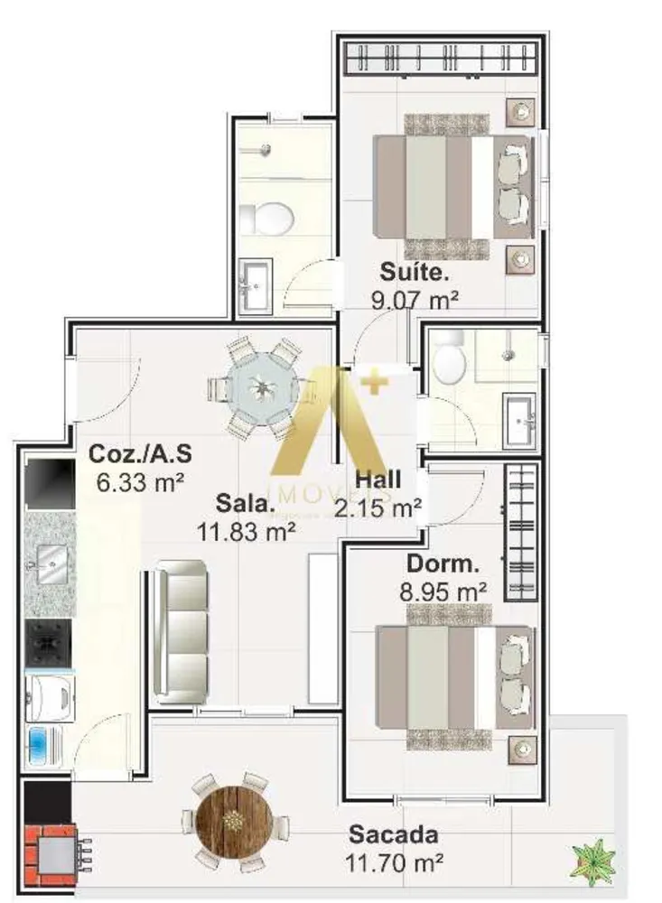 Apartamento, 2 quartos, 63 m² - Foto 6