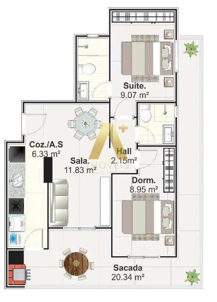 Apartamento, 2 quartos, 63 m² - Foto 5