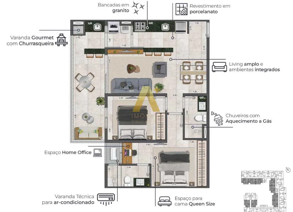 Apartamento, 2 quartos, 70 m² - Foto 8