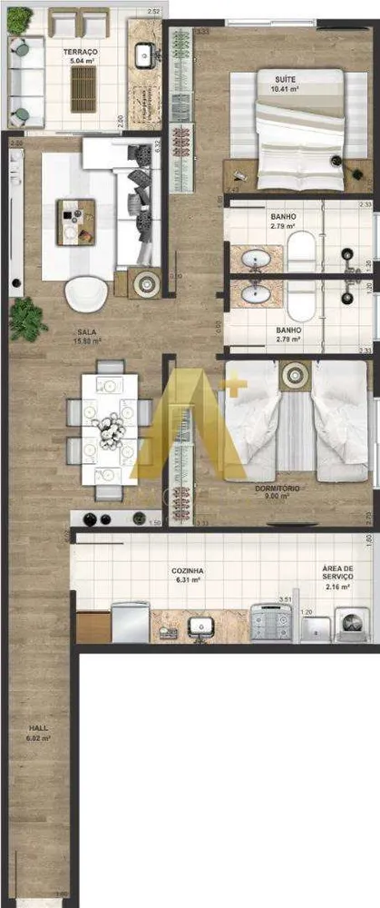 Apartamento, 2 quartos, 68 m² - Foto 8