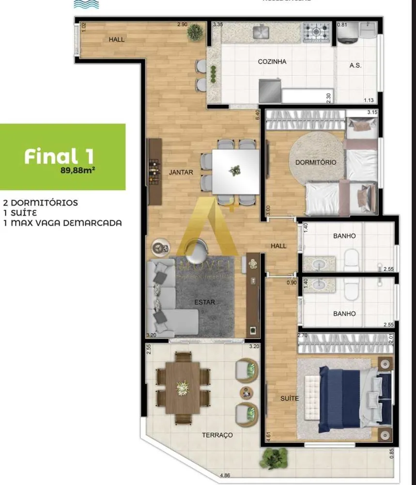 Apartamento, 2 quartos, 89 m² - Foto 4
