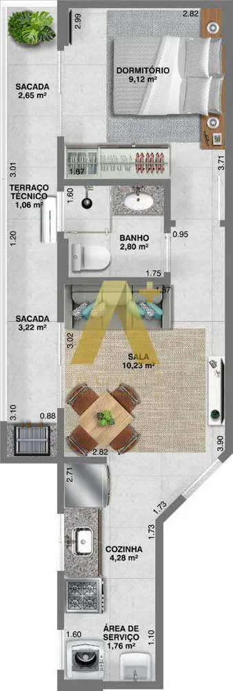 Apartamento, 1 quarto, 39 m² - Foto 5
