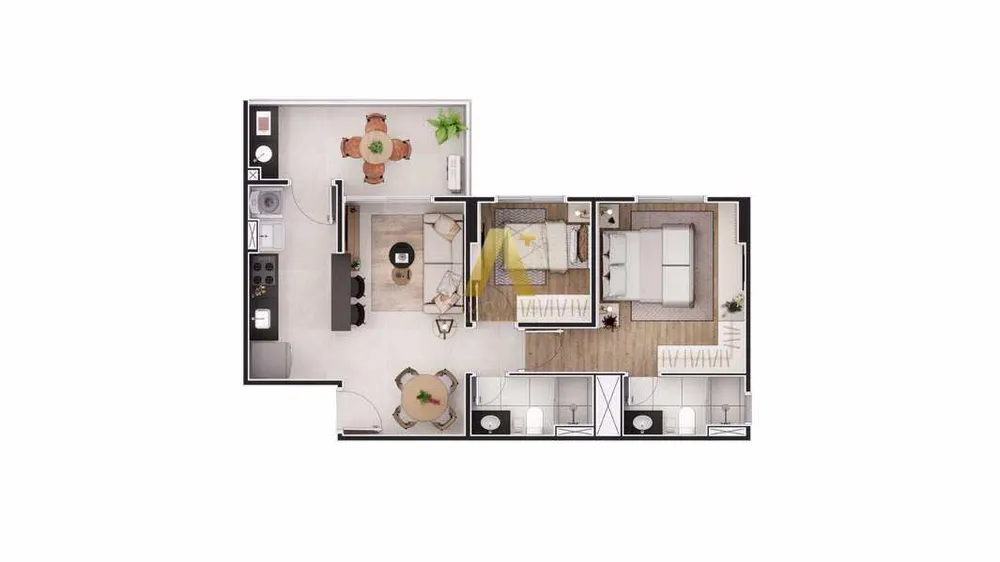 Apartamento, 2 quartos, 59 m² - Foto 4