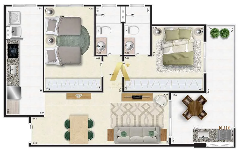 Apartamento, 2 quartos, 73 m² - Foto 8