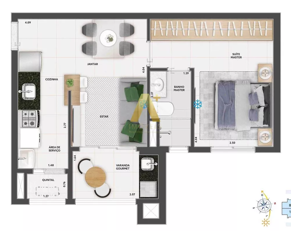 Apartamento à venda com 1 quarto, 45m² - Foto 15