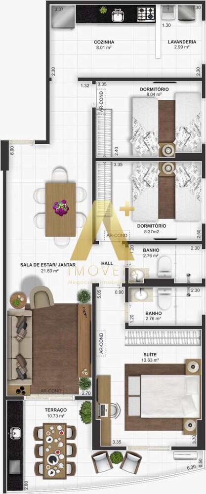 Apartamento, 3 quartos, 93 m² - Foto 3