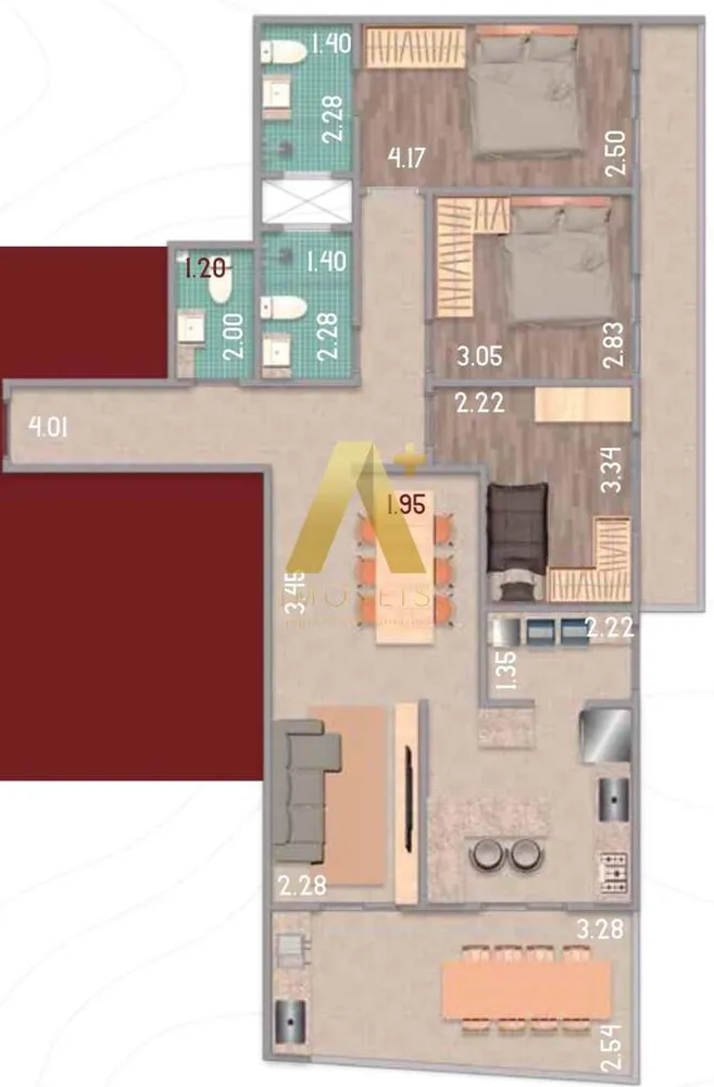 Apartamento, 3 quartos, 77 m² - Foto 4