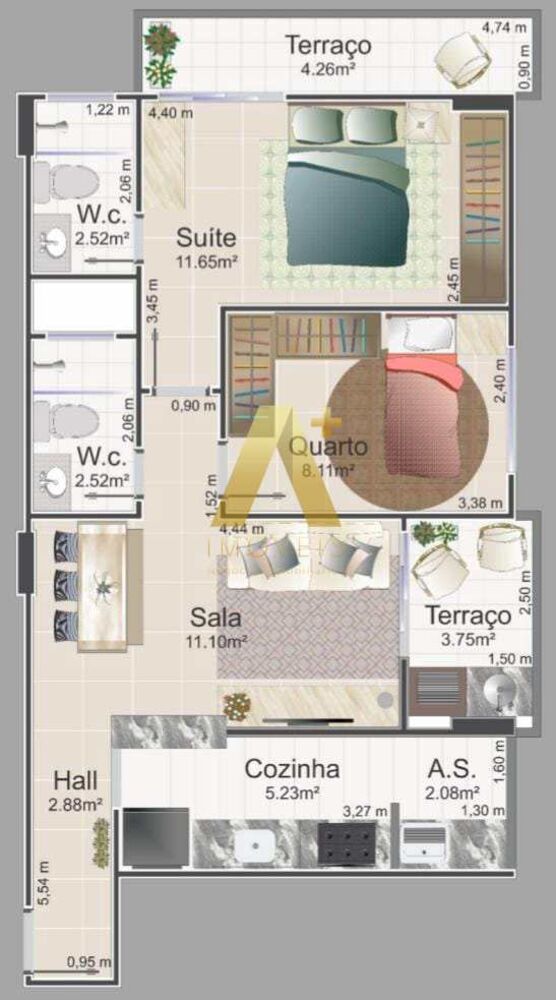 Apartamento, 2 quartos, 62 m² - Foto 4