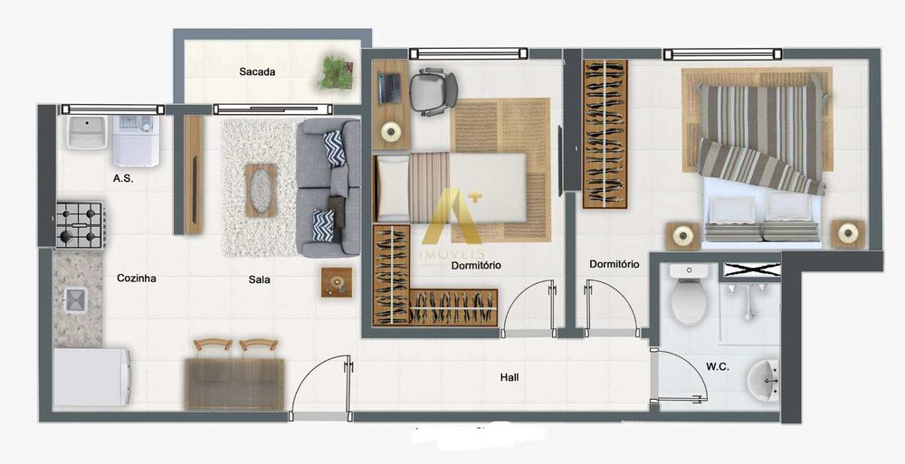 Apartamento, 2 quartos, 46 m² - Foto 4
