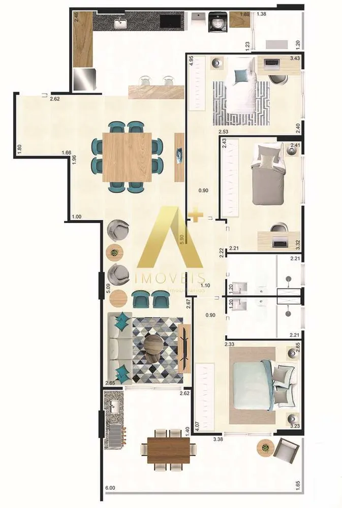Apartamento, 3 quartos, 102 m² - Foto 7