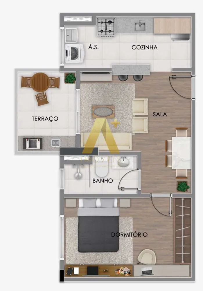 Apartamento, 1 quarto, 38 m² - Foto 8