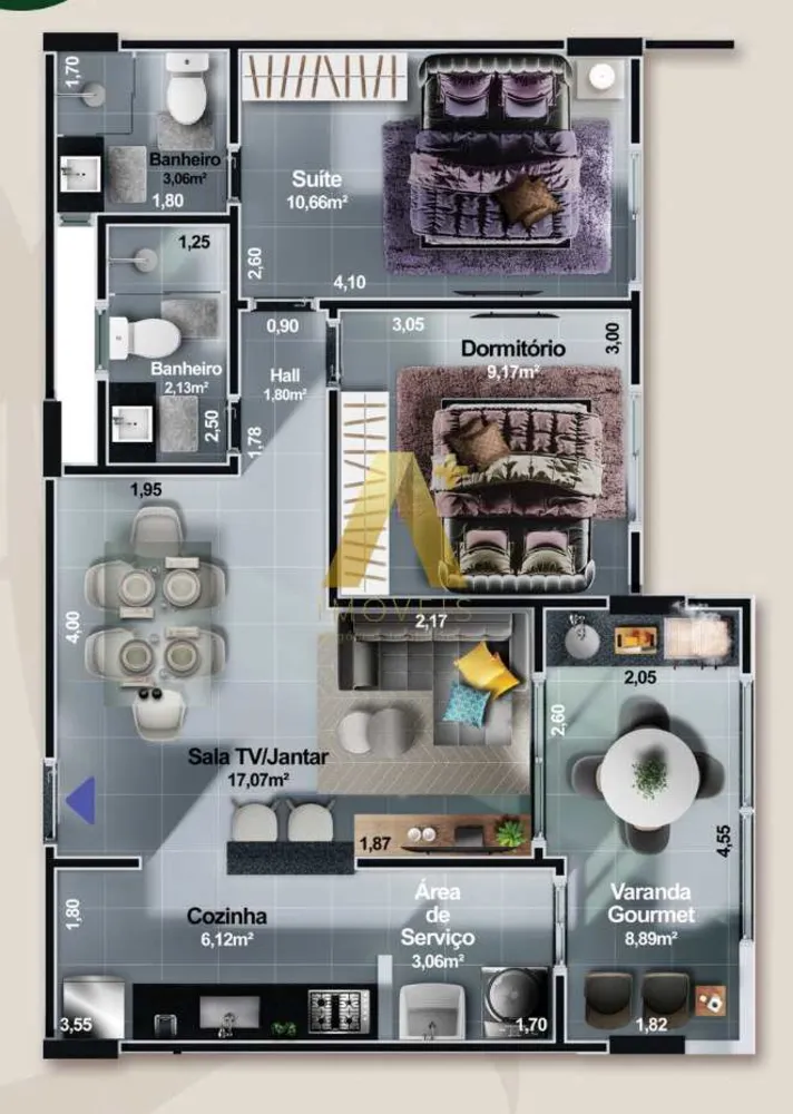 Apartamento, 2 quartos, 72 m² - Foto 6
