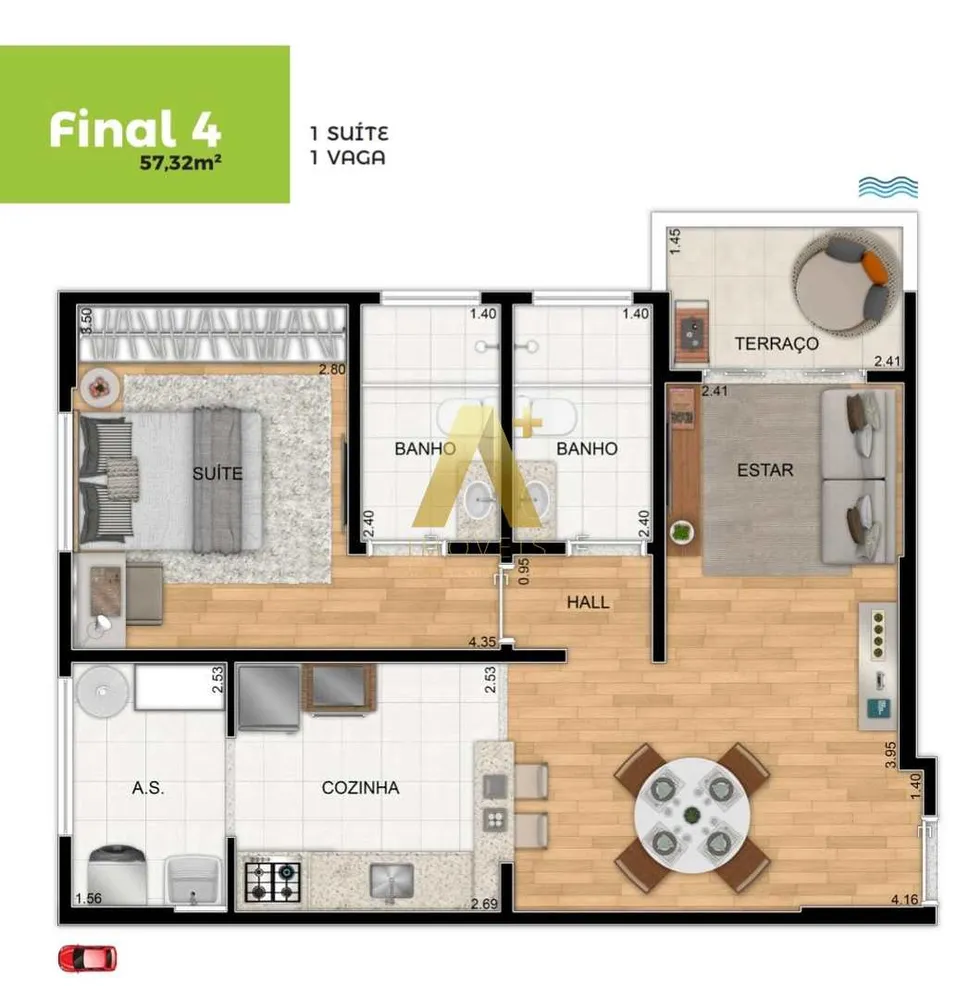 Apartamento, 1 quarto, 77 m² - Foto 4