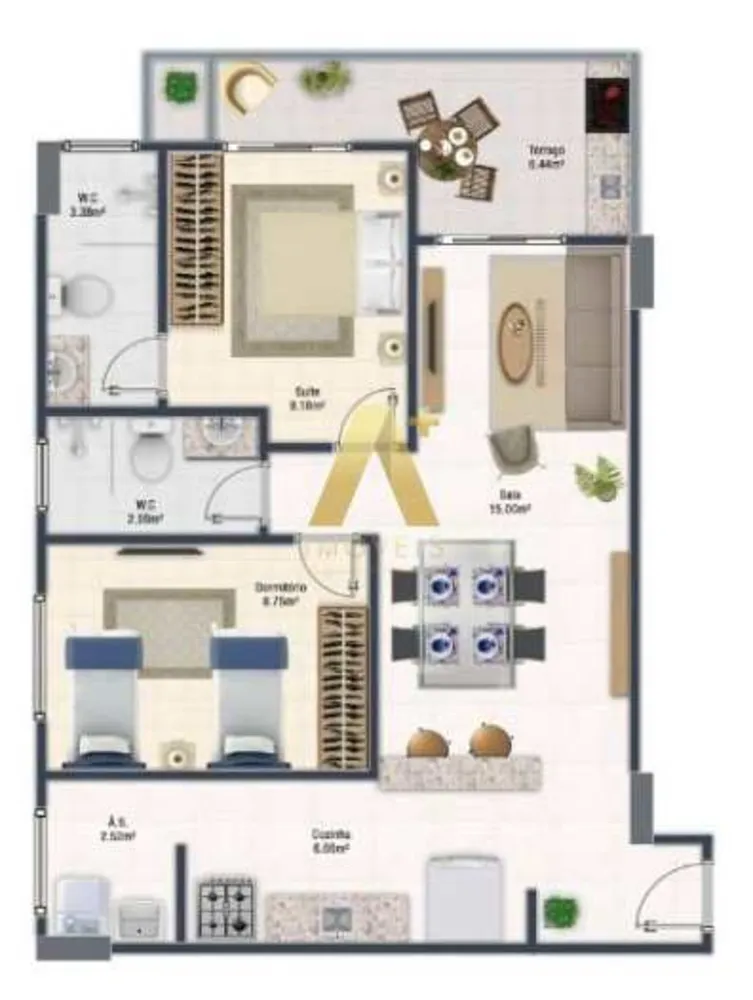 Apartamento, 2 quartos, 65 m² - Foto 6