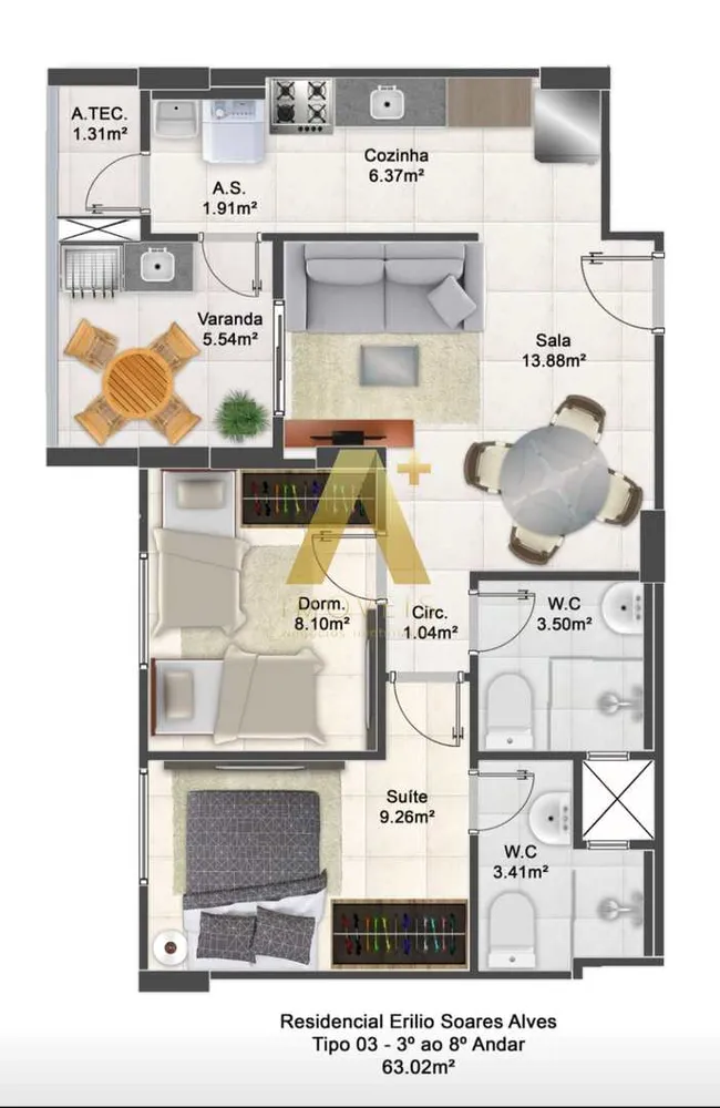 Apartamento, 2 quartos - Foto 7