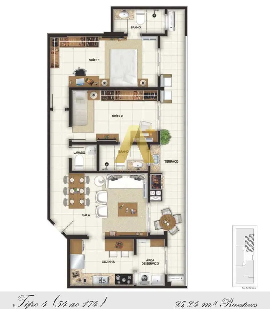 Apartamento, 2 quartos, 95 m² - Foto 3