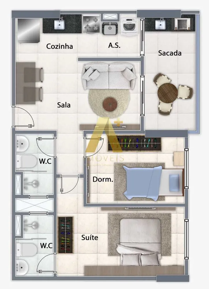 Apartamento, 2 quartos, 59 m² - Foto 7